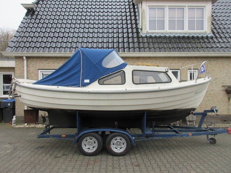 Polymore Albatros Cabin sloep met Buck dieselmotor e.a., Watersport en Boten, Ophalen, Overige motortypen, Gebruikt, Trailer