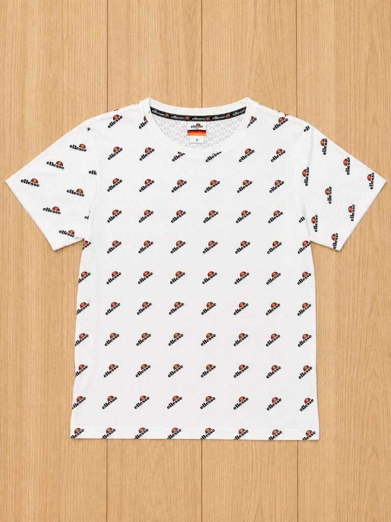 Ellesse T-shirt all-over print wit S, Ellesse, Wit, Ophalen of Verzenden, Zo goed als nieuw