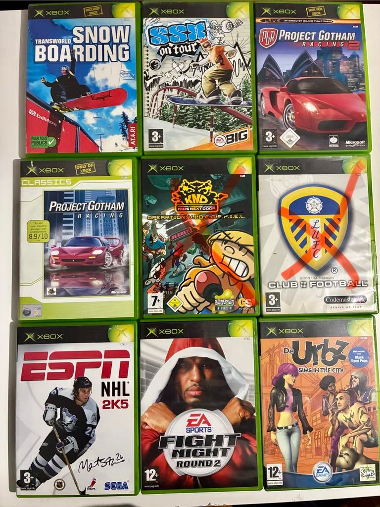 Xbox Original Games - Diverse Collectie (9 Spellen), Gebruikt, Overige genres, Eén computer, Ophalen of Verzenden