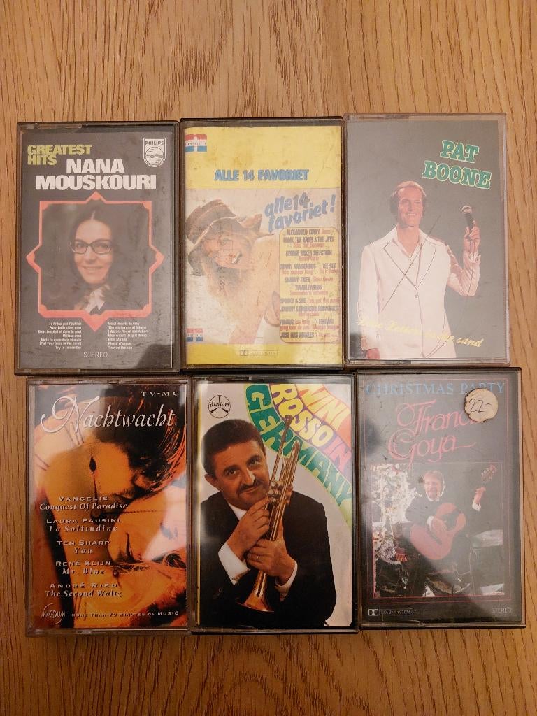 casette bandjes + een nieuw in verpakking, Cd's en Dvd's, Cassettebandjes, 2 t/m 25 bandjes, Overige genres, Ophalen of Verzenden