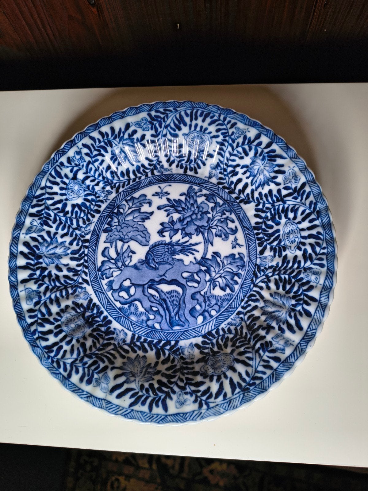 Antiek porseleinen wandbord Mosa Maastricht – Chinoiserie /, Antiek en Kunst, Ophalen of Verzenden