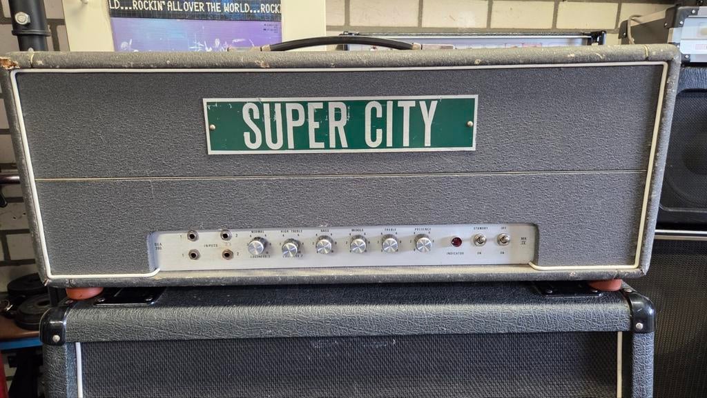 Super City DEA 200 Gitaarversterker Top, Ophalen, Gebruikt, Gitaar, 100 watt of meer