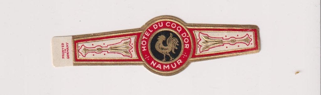 sigarenbanden - NAMUR - HOTEL DU COQ D'OR, Verzamelen, Ophalen of Verzenden, Zo goed als nieuw, Sigarenbandjes