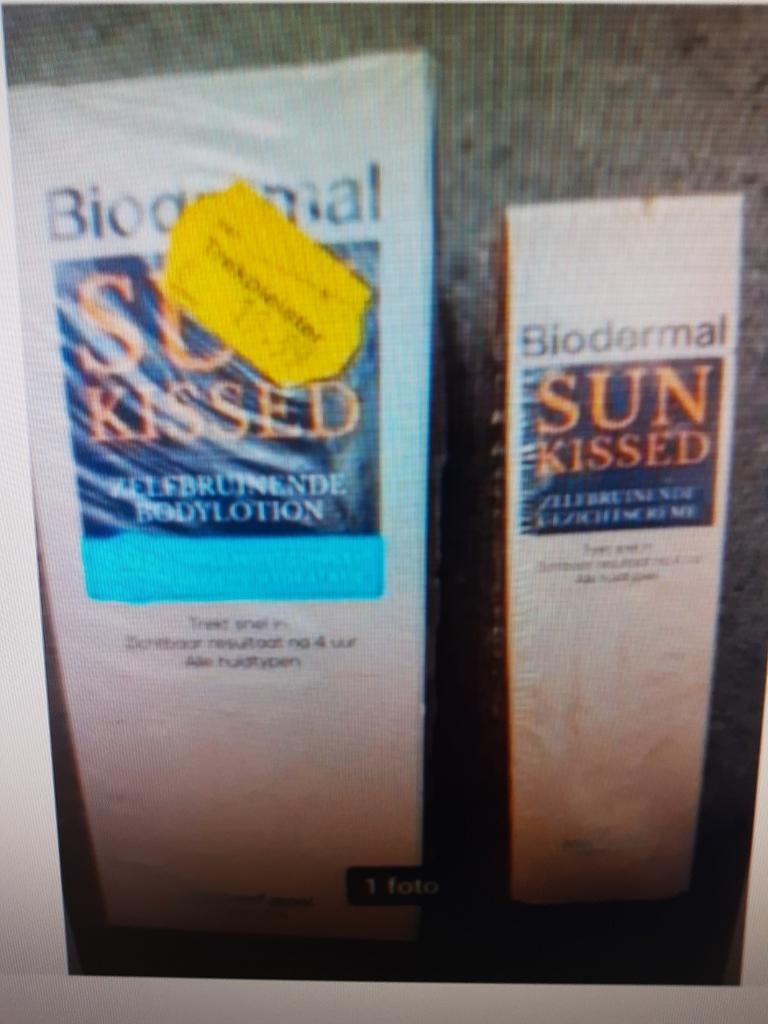 Biodermal Sun kissed zelfbruiner de crème en lotion, Ophalen of Verzenden, Nieuw, Gehele gezicht, Overige typen