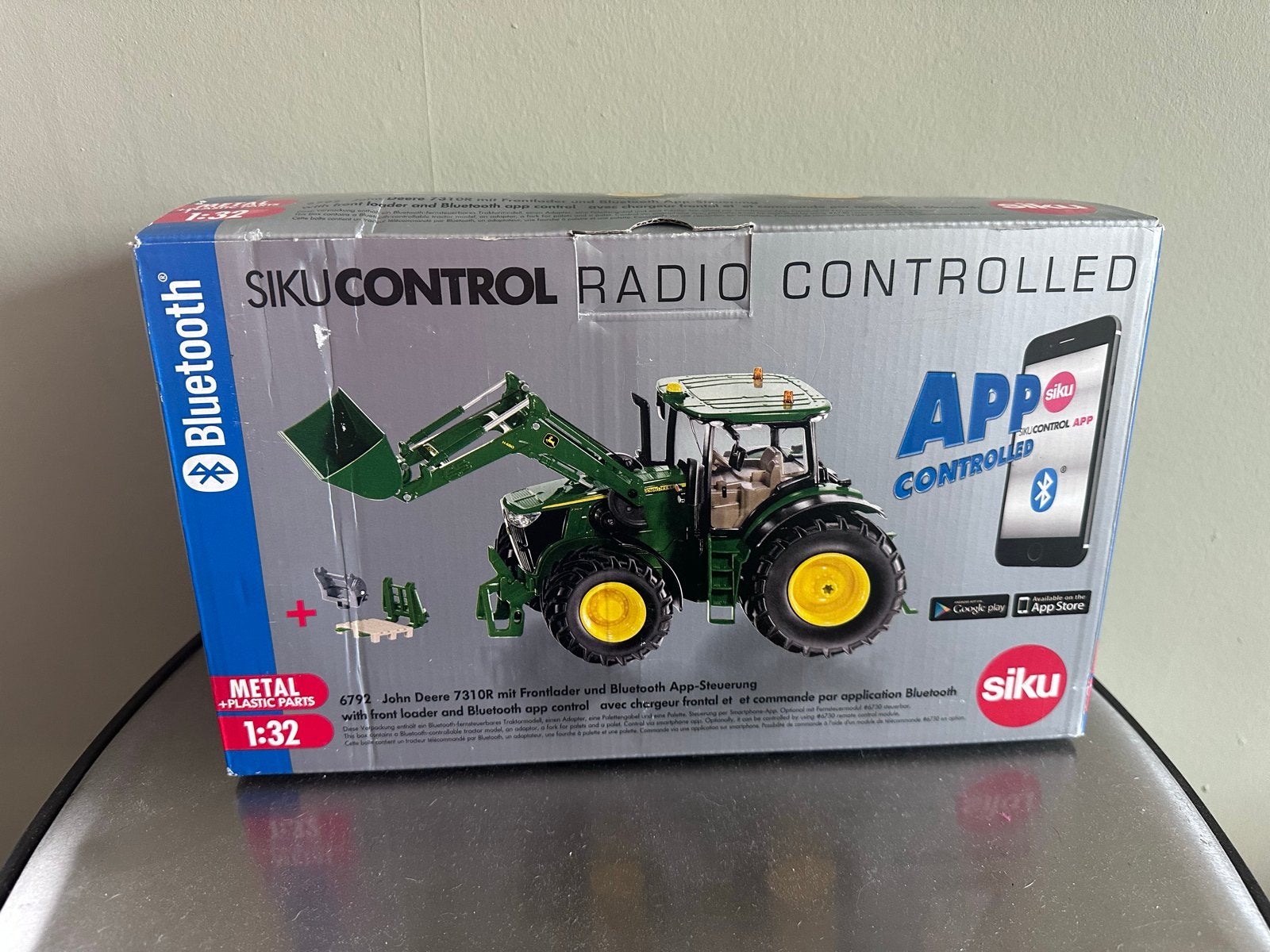 Siku Control John Deere 7310R met voorlader - App-gestuurd, Ophalen of Verzenden, Zo goed als nieuw