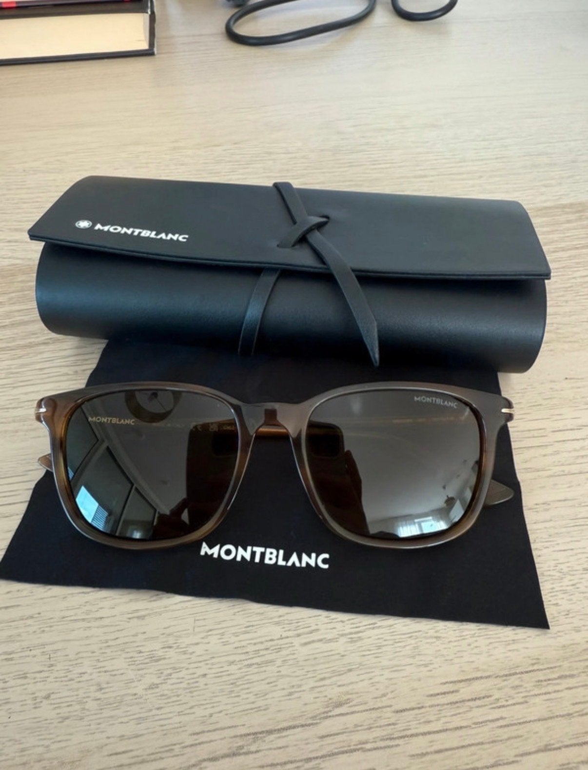 Montblanc Zonnebril MB0336S - Bruin, Overige merken, Zonnebril, Bruin, Ophalen of Verzenden
