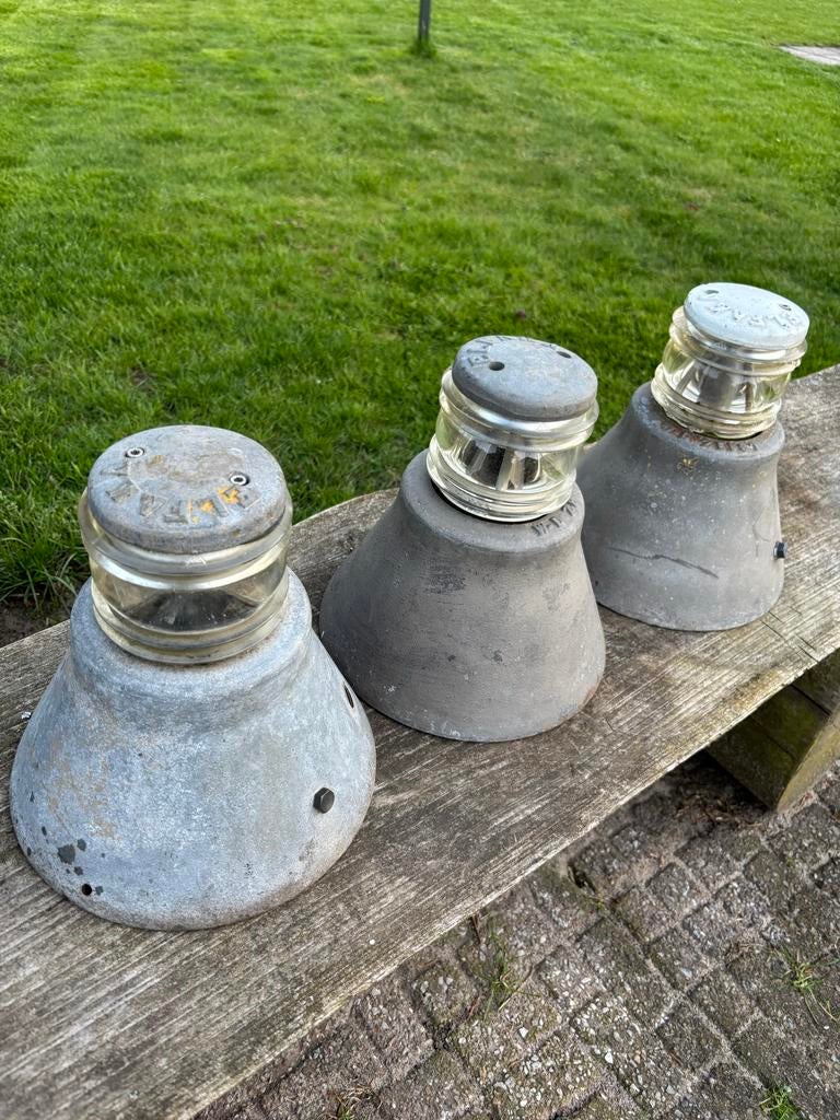 4 Antieke Landingsbaan Lampen - Unieke Industriële Decoratie, Ophalen
