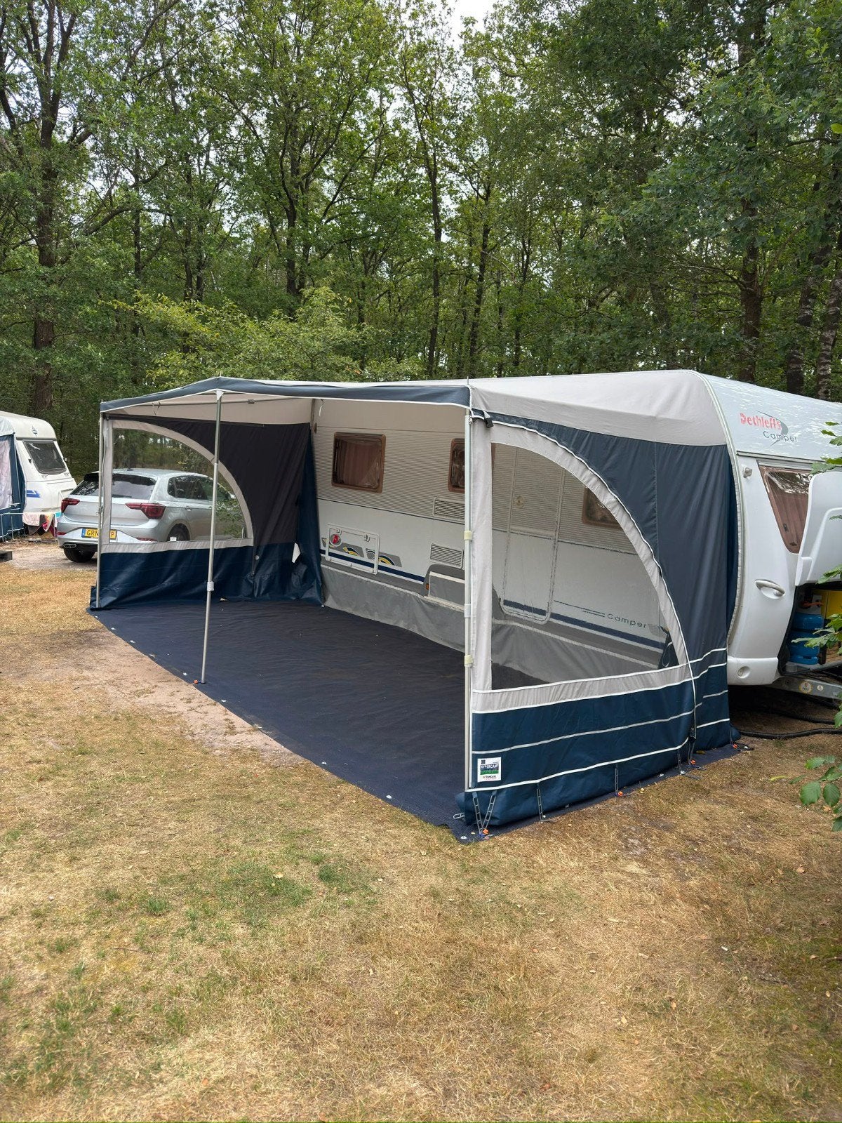 Hypercamp Ten Cate Luifel Grijs/Blauw - Omloopmaat 13, Ophalen, Zo goed als nieuw, Ten Cate All Season 240g/m2, Overige merken