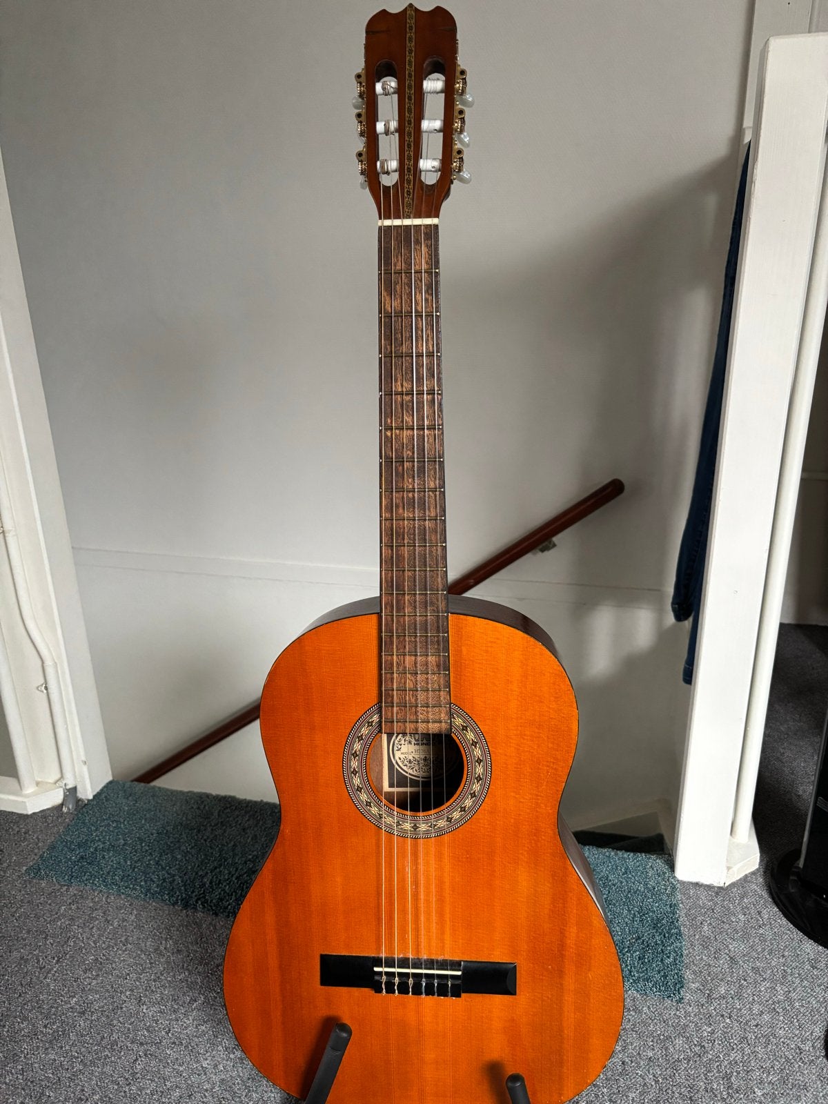 Hondo H308A Klassieke Gitaar met Hoes en Standaard, Ophalen, Gebruikt, Klassieke of Spaanse gitaar, Met koffer
