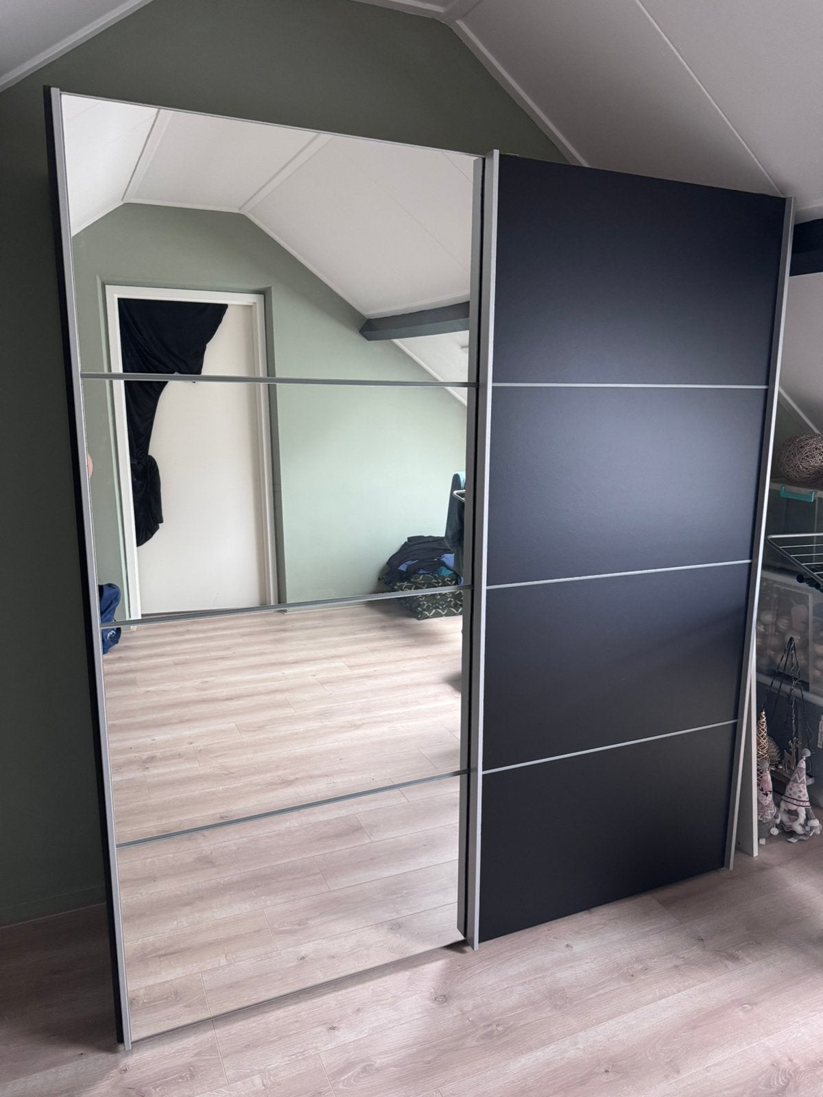 Pax kast met spiegel, Ophalen, Met deur(en), 150 tot 200 cm, Zo goed als nieuw