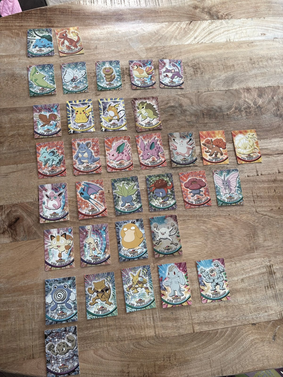 Vintage Pokémon Carddass 1997 Japanse kaarten – 50+ kaarten, Hobby en Vrije tijd, Ophalen of Verzenden, Gebruikt, Meerdere kaarten