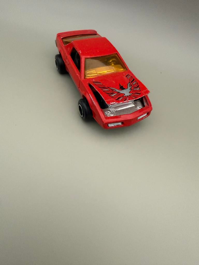 Majorette Pontiac Firebird Trans Am 1:62 - Rood 'Screaming C, Overige merken, Gebruikt, 1:50 of kleiner, Auto