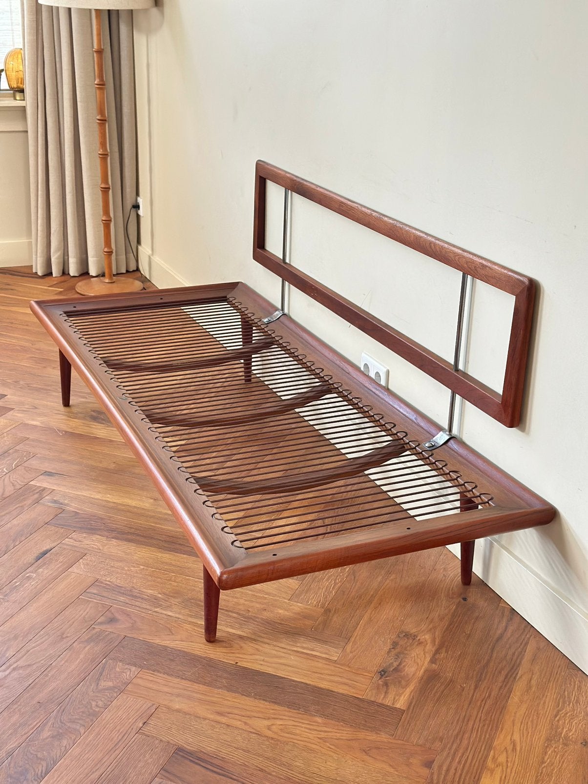 Vintage Deens design Daybed/sofa teak hout jaren 50/60/70, Huis en Inrichting, Ophalen, Hout, Gebruikt, 150 tot 200 cm