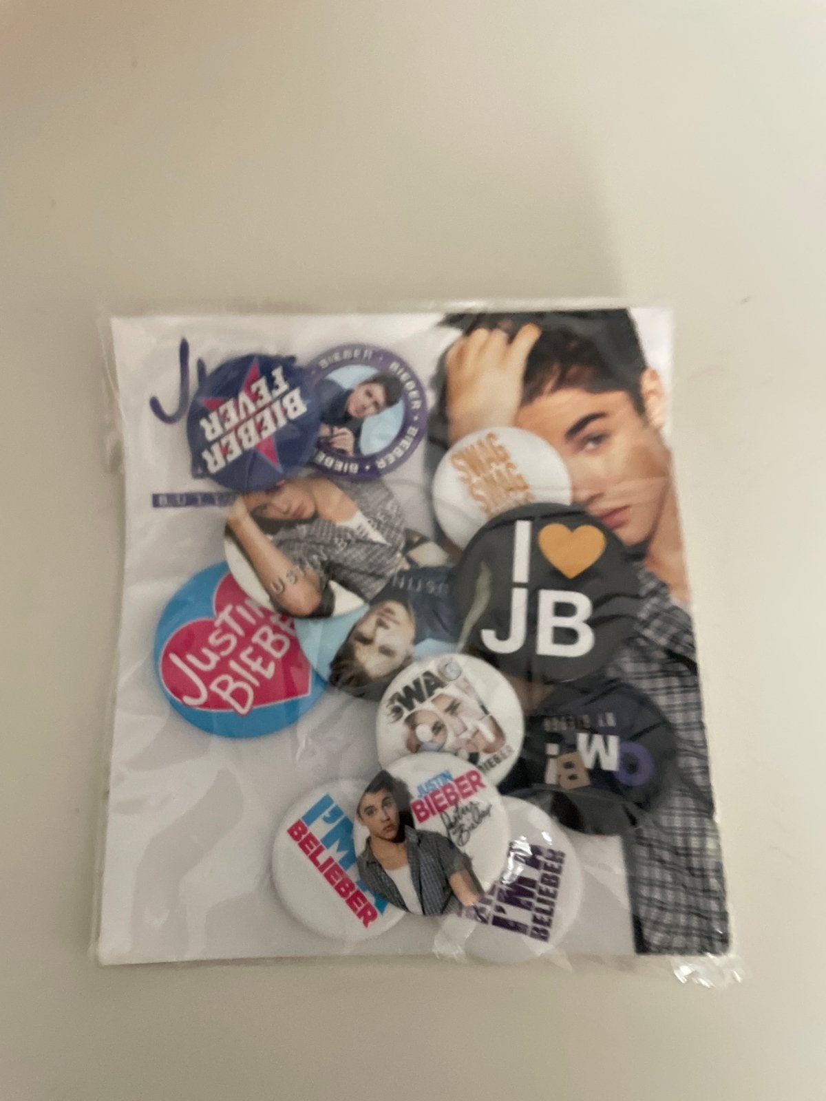 Justin Bieber Buttons/Speldjes Set - Nieuw in Verpakking, Ophalen of Verzenden, Nieuw, Overige onderwerpen, Button
