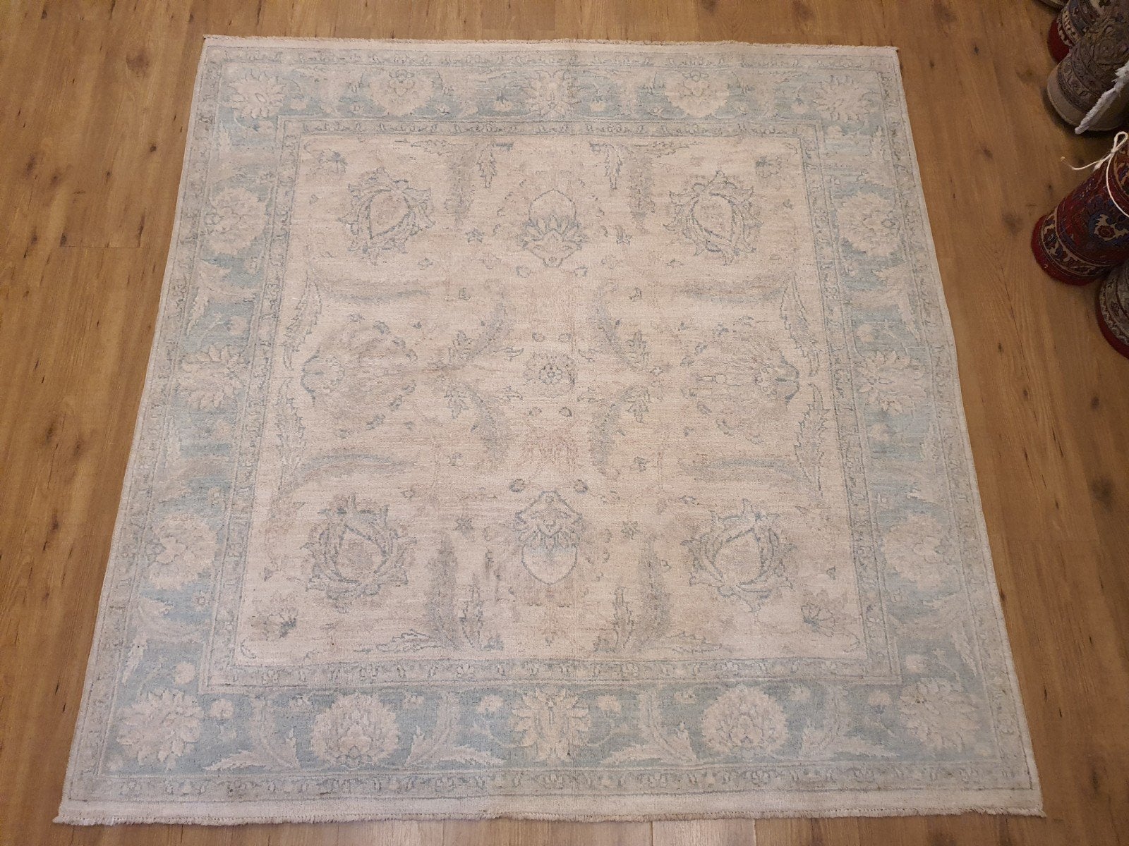 Nieuw handgeknoopt oosters tapijt ziegler 186x181, Info@SlatsAntiek.nl, Perzisch, 150 tot 200 cm, Ophalen of Verzenden