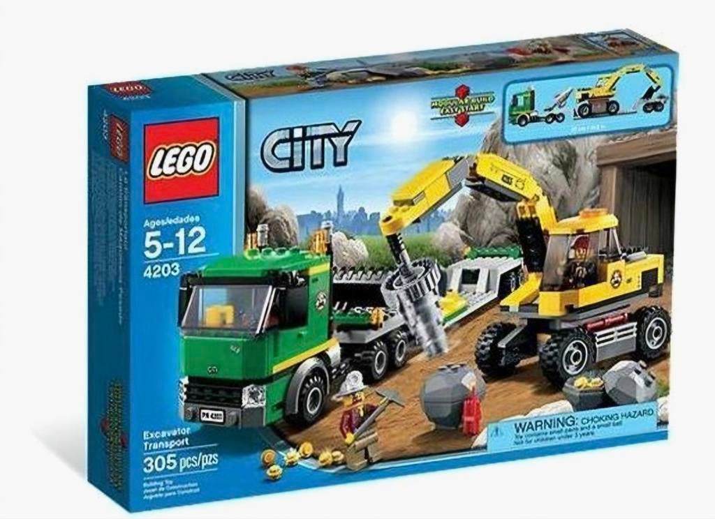 3 delig Lego GRAAFMACHINE TRANSP.4203 - 4202 - 4200, nieuw, Ophalen of Verzenden, Nieuw