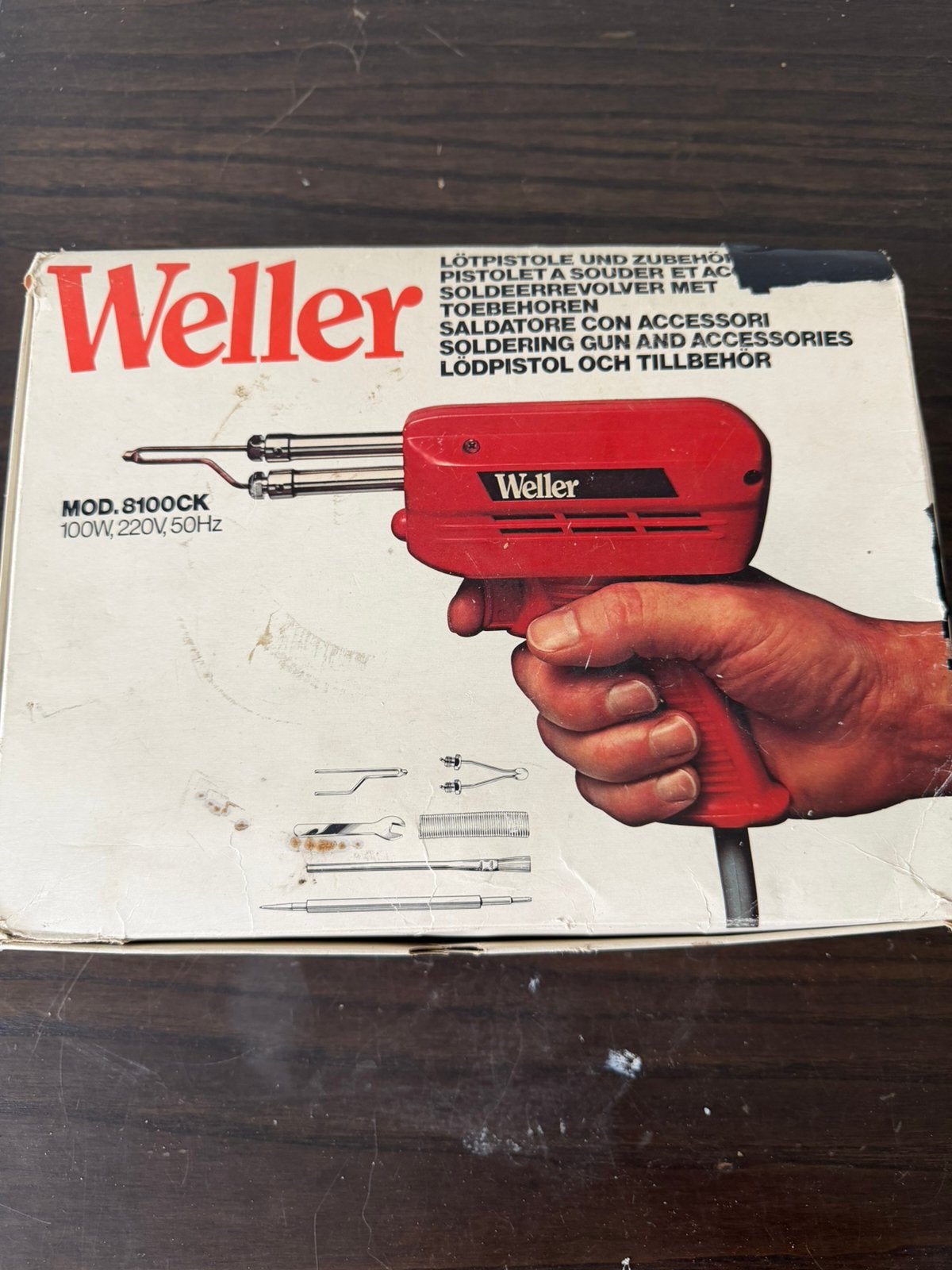 Weller Record 8100CK soldeerpistool 100W in originele doos, Ophalen of Verzenden