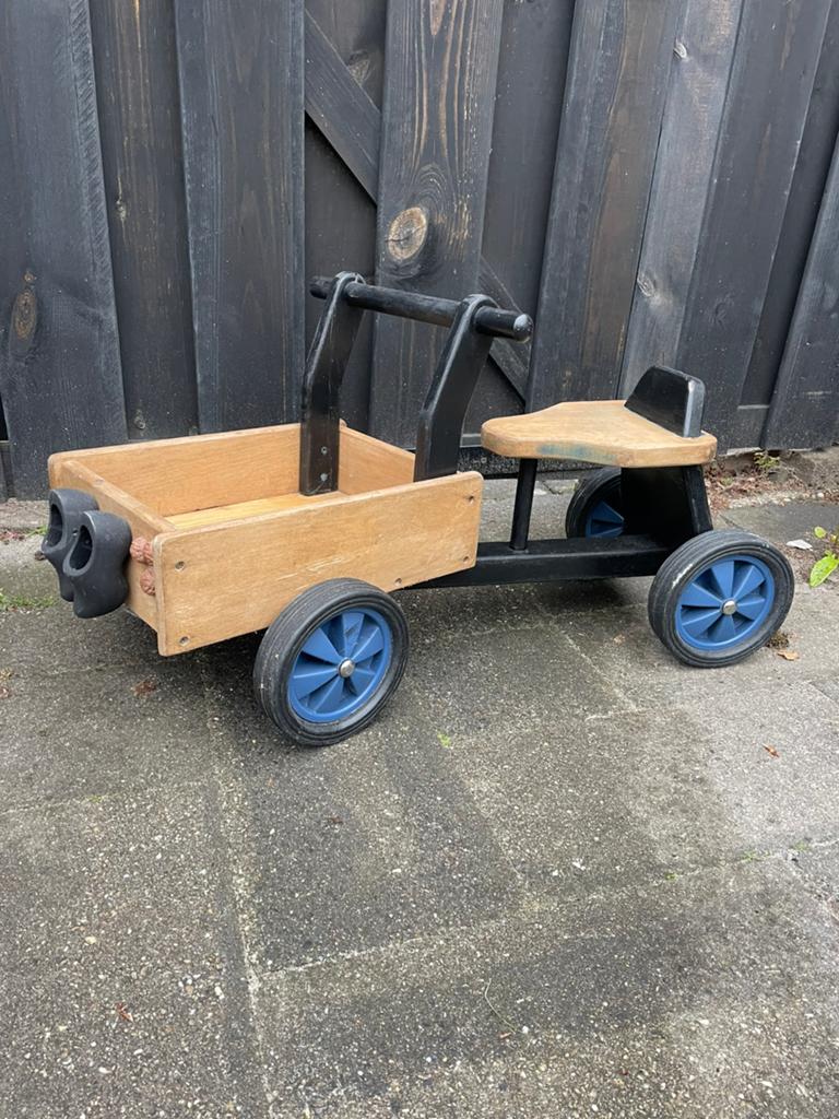 Houten loopvoertuig met kar, Ophalen, Gebruikt, Loopvoertuig
