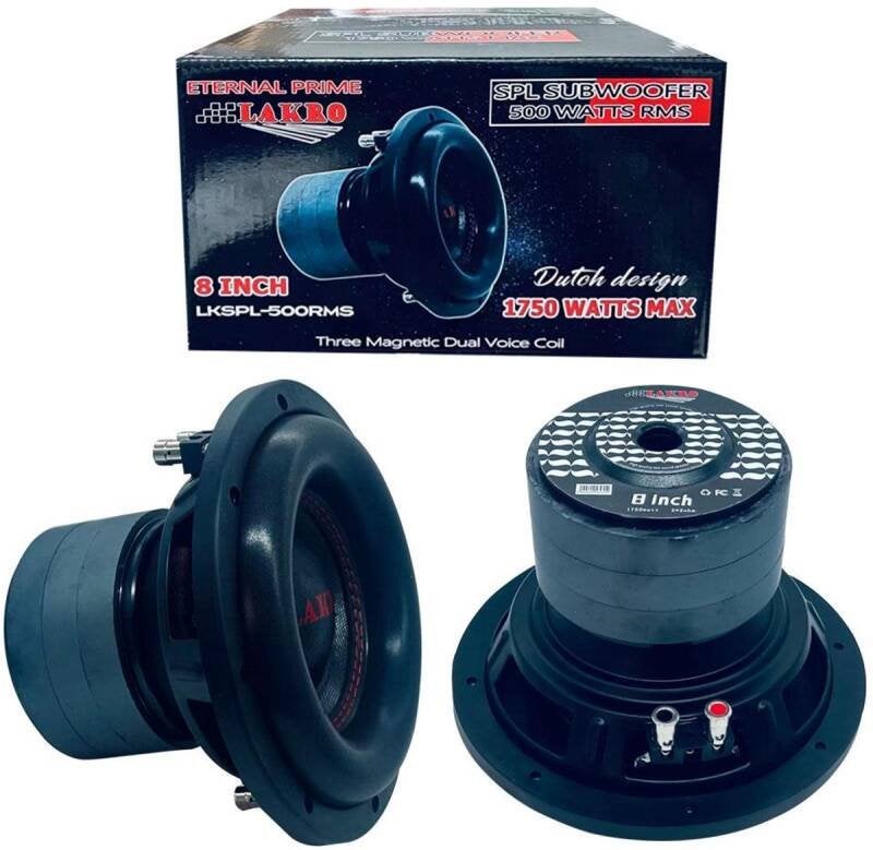 LAKRO-LKSPL-8 - Losse subwoofer - Lakro - 8 inch - 500 watt, Auto diversen, Niet ingevuld, Niet ingevuld, Niet ingevuld