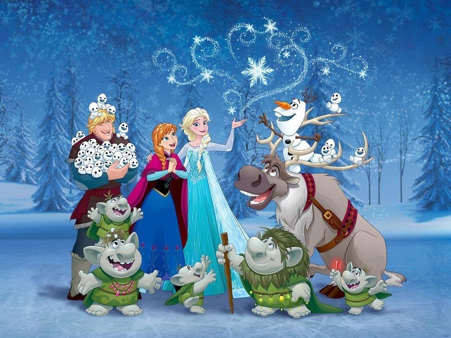 Disney Frozen vliesbehang All Family - fotobehang 360x270cm, Verzenden