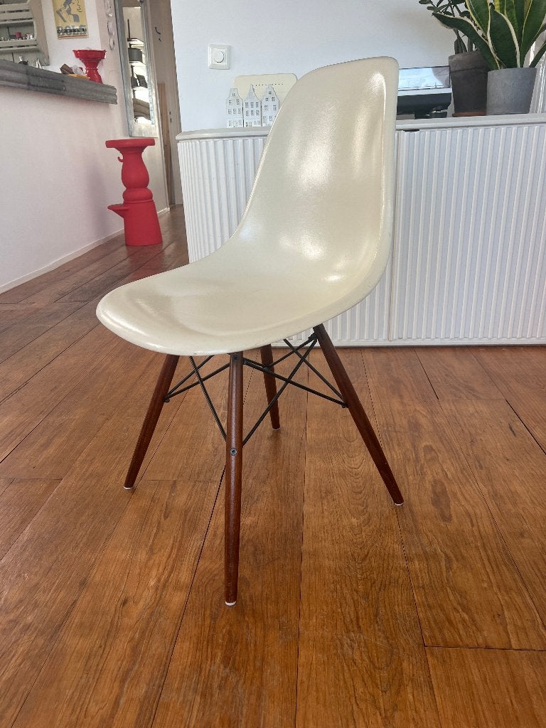 6x Iconische Herman Miller Eames DSR Fiberglass Stoelen, Ophalen, Overige materialen, Gebruikt, Herman Miller Eames design