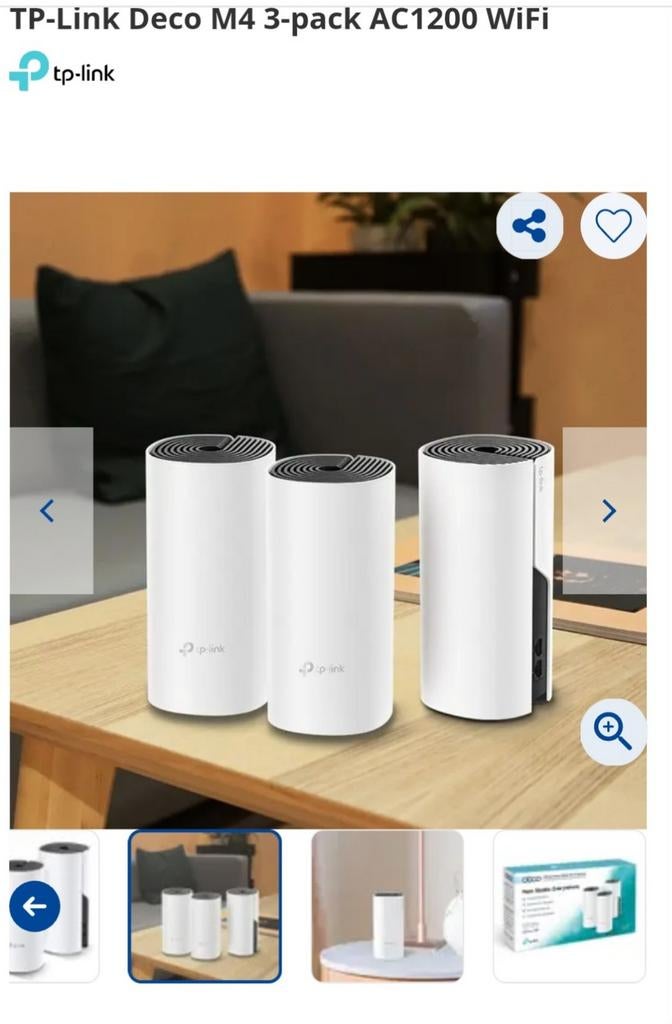 TP-Link Deco M4 3-pack AC1200 WiFi, Computers en Software, Routers en Modems, Ophalen of Verzenden