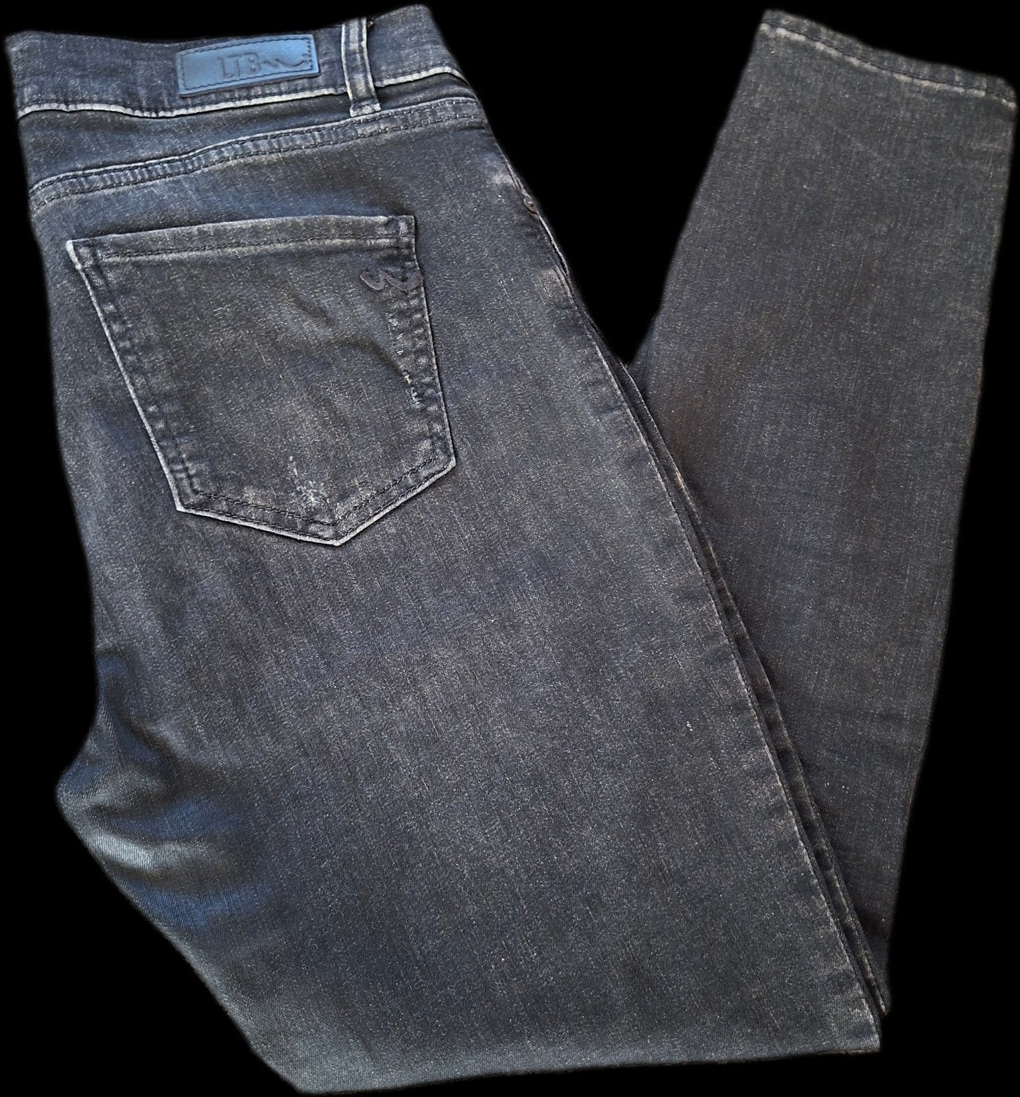 LTB skinny ripped jeans darkgrey Lonia maat 36, Zwart, Ophalen of Verzenden, LTB, W28 - W29 (confectie 36)