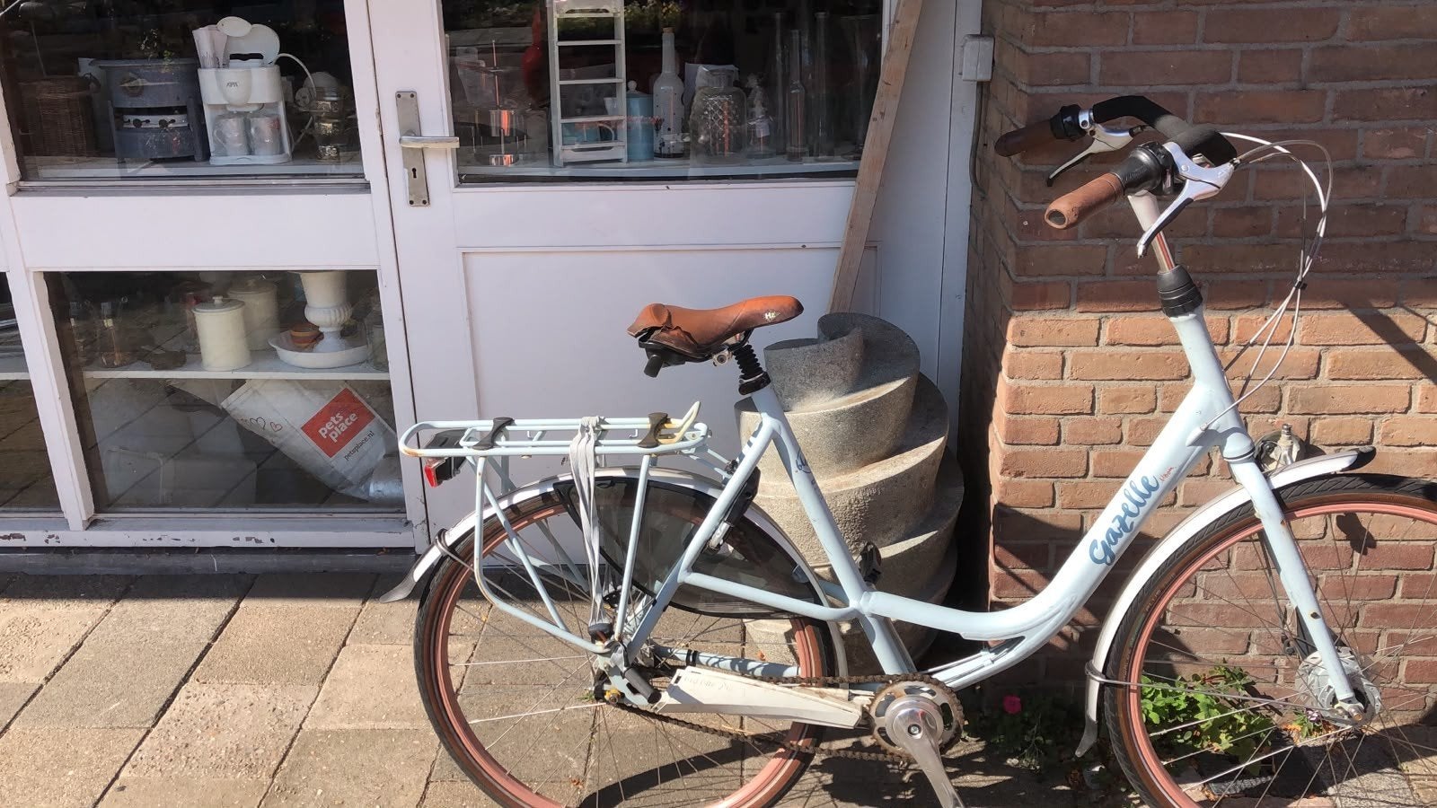Gazelle damesfiets - Lichtblauw., Ophalen, Gebruikt, Velgrem, Versnellingen