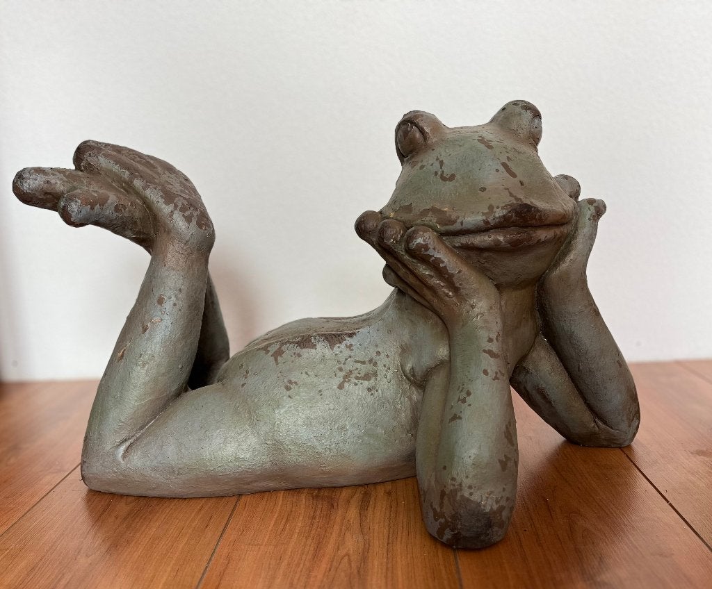Kikker van polystone., Overige onderwerpen, Beeld, Europa, Beschilderd