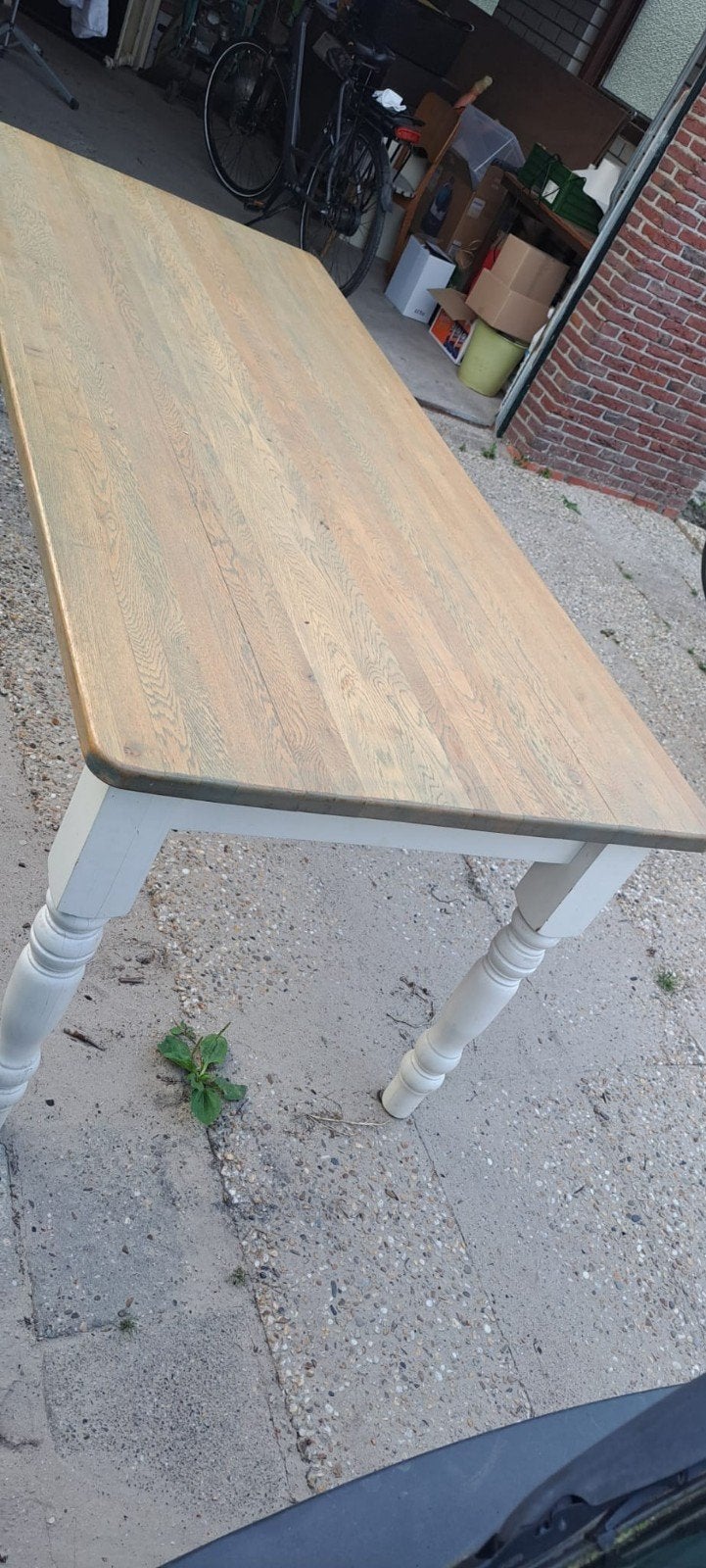 Eikenhouten eettafel en salontafel set, Gebruikt, Eikenhout, Vier personen, Rechthoekig