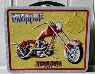 Aparte blikken lunch box van American chopper Fire Bike., Ophalen of Verzenden, Zo goed als nieuw, Koek(jes)