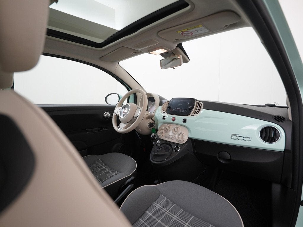 Fiat 500 1.0 Hybrid Lounge | Schuifdak | Navigatie | Apple/A, Auto's, Fiat, Voorwielaandrijving, 12 maanden, Stof, Euro 6