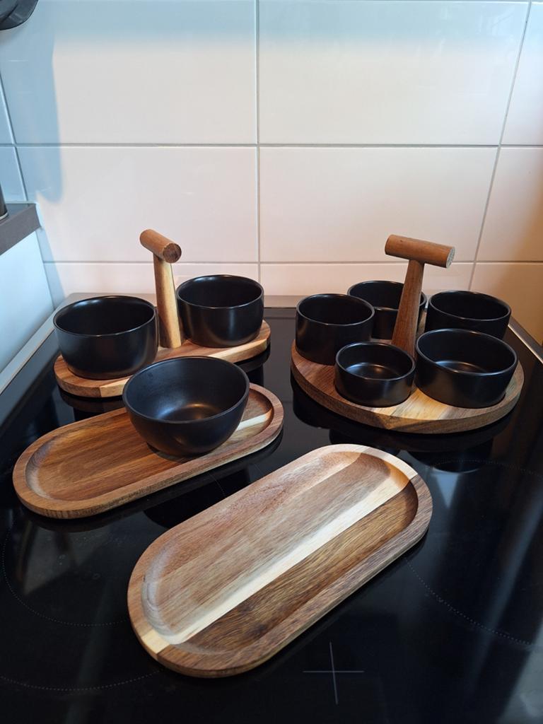 Diverse tapas bakjes en serveerschalen, Ophalen of Verzenden, Steen/keramiek, Wit, Overige typen