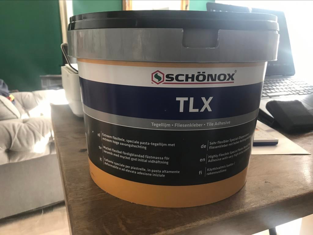 tegellijm schonox TLX 10 kilo, Overige materialen, Wandtegels, 10 m² of meer, Minder dan 20 cm