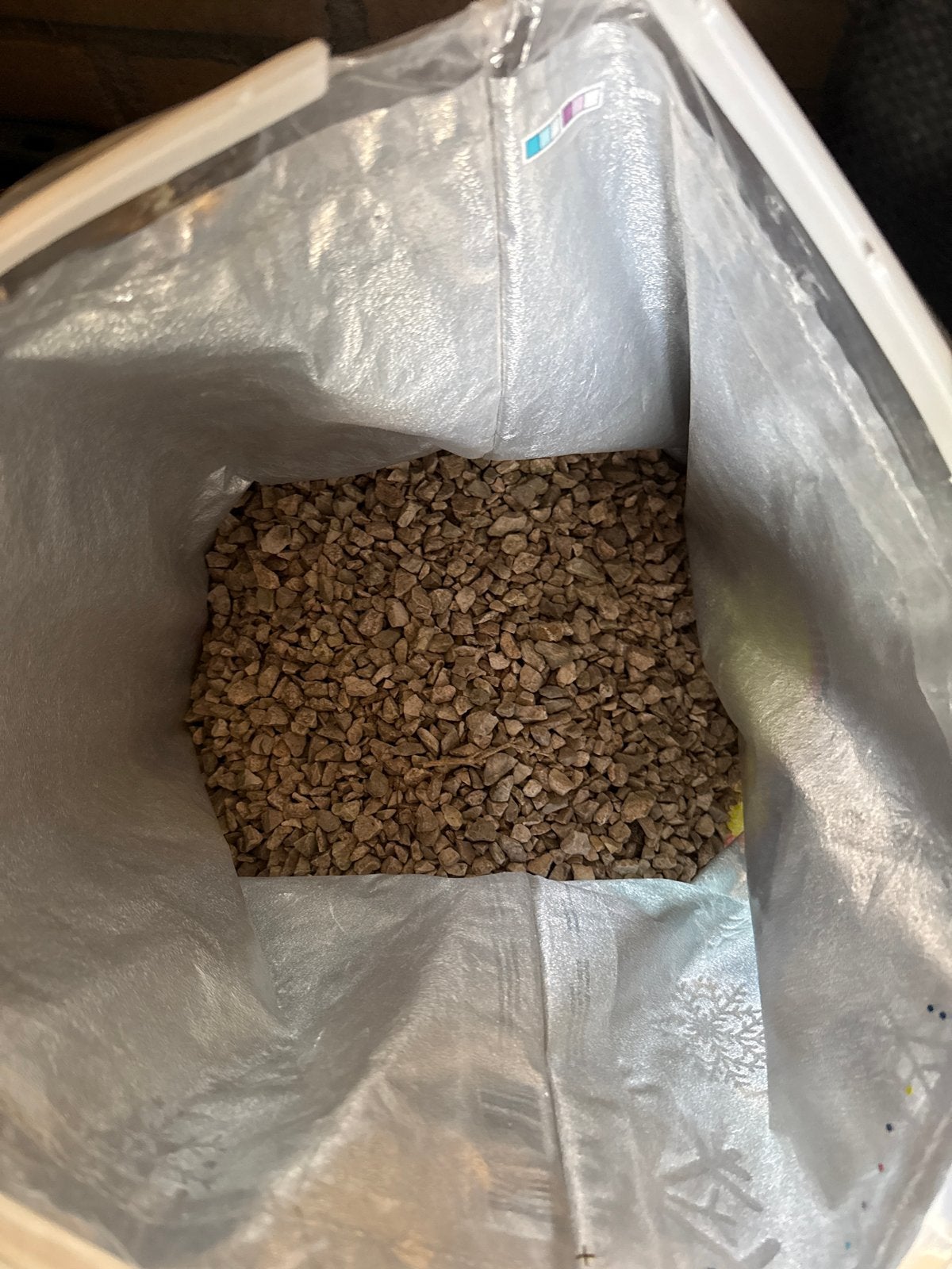 Zak vol grijs grind gratis af te halen, Ophalen of Verzenden, Gebruikt, Grijs, Grind