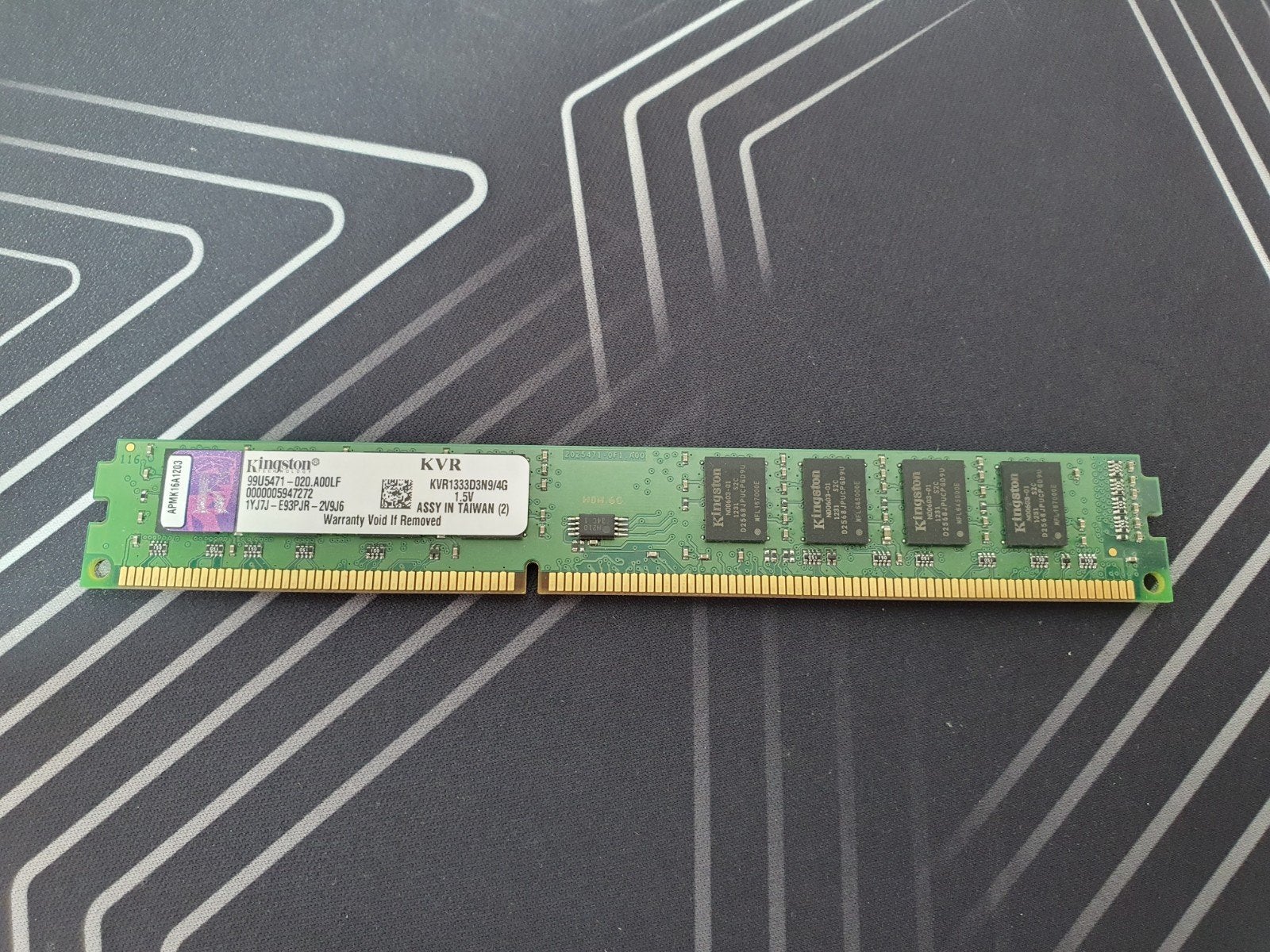 Kingston 4GB DDR3 RAM 1333MHz werkgeheugen, ., DDR3, Ophalen of Verzenden, Zo goed als nieuw