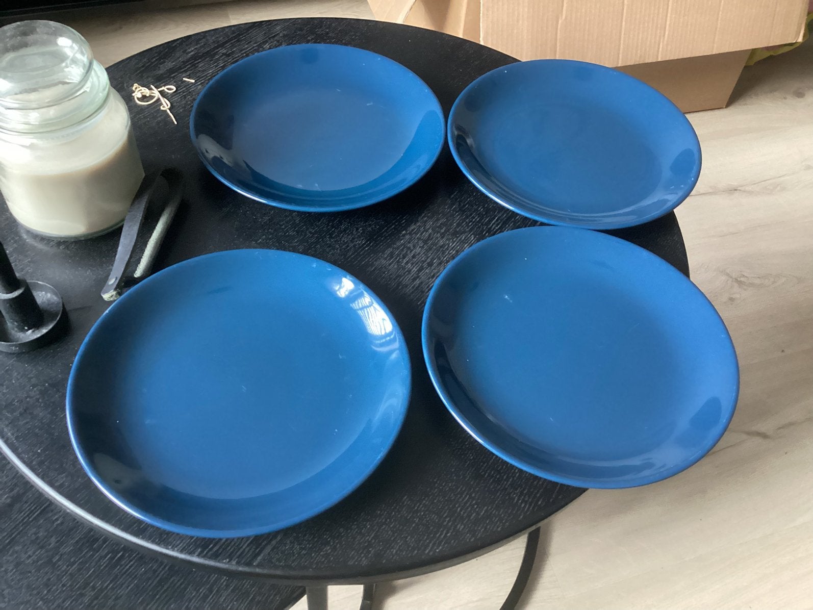 Blauwe ontbijtborden ikea, Ophalen of Verzenden