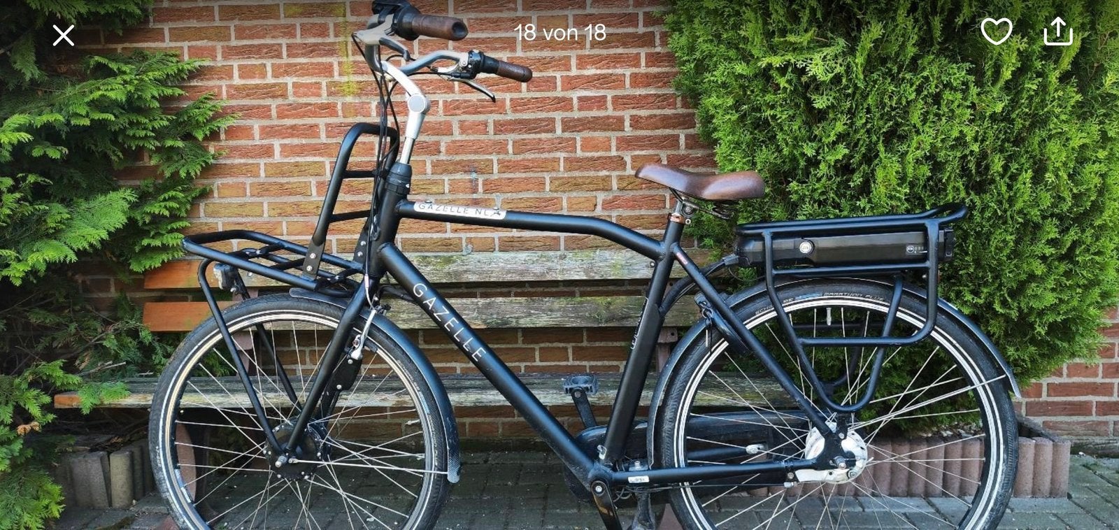 Gazelle Heavy Duty heren-e-bike met - 59 cm, 57 tot 61 cm, Ophalen of Verzenden, Zo goed als nieuw, Gazelle