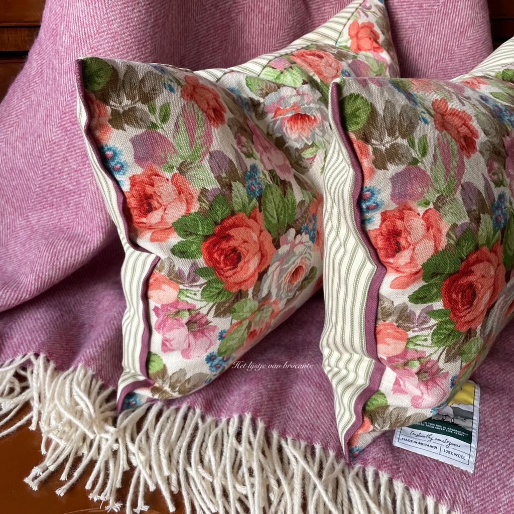 Handgemaakte kussen set Arthur Sanderson Little Chelsea, Huis en Inrichting, Westdijk 41 3241 GT Middelharnis, Overige kleuren