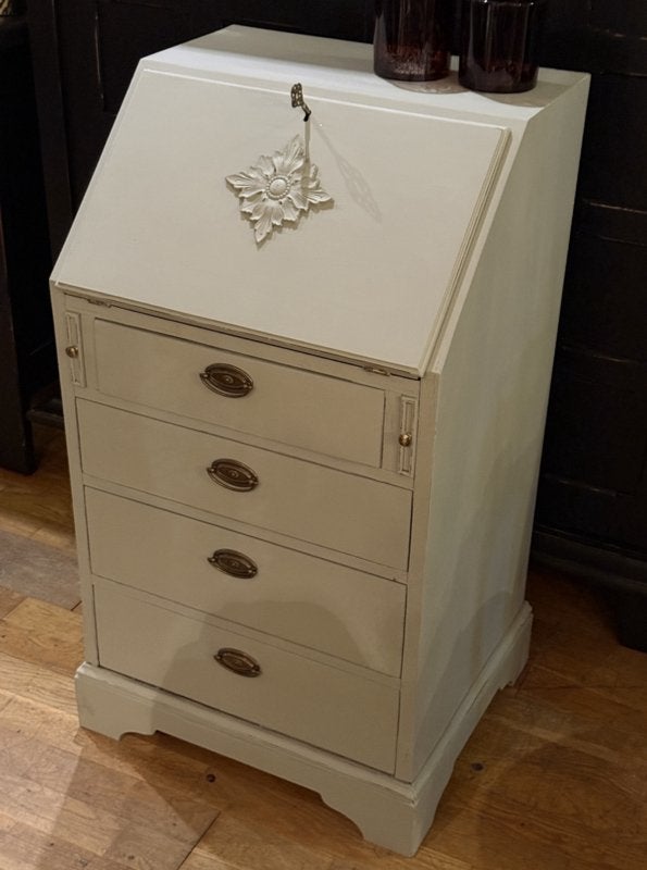 Vintage klein damesbureau oud bureau antieke secretaire VdlM, Ophalen, Secretaire, 46 cm, Antiek