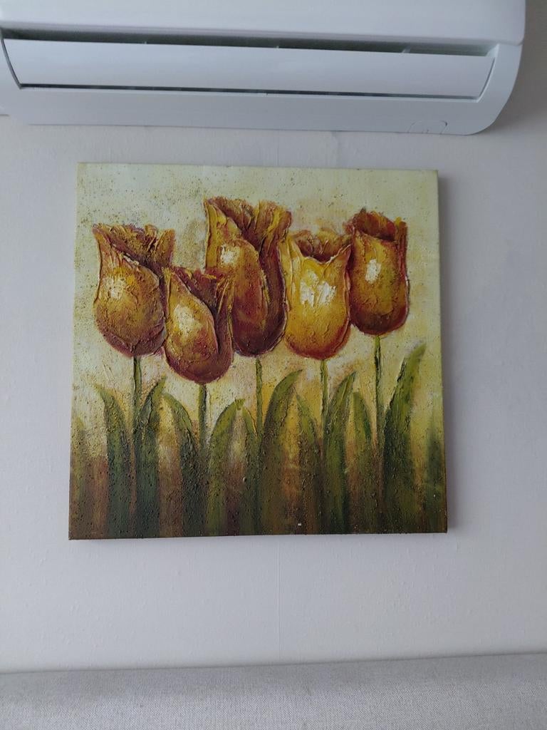 Schilderij met tulpen 60 bij 60 cm, Ophalen