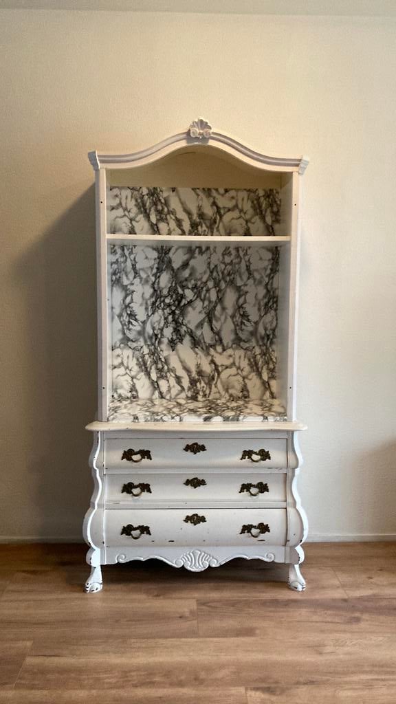 Brocante koffie kast, Ophalen, Gebruikt, 100 tot 150 cm, 50 tot 100 cm