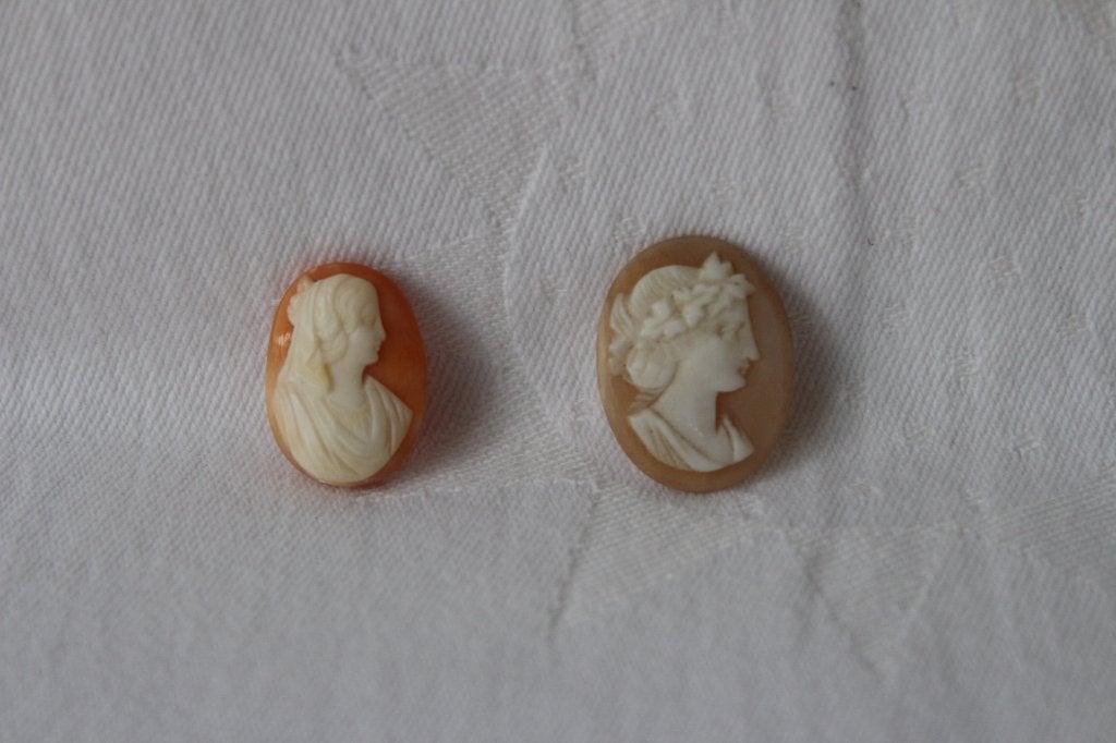 Antieke camee cabochons 19e eeuw, Ophalen