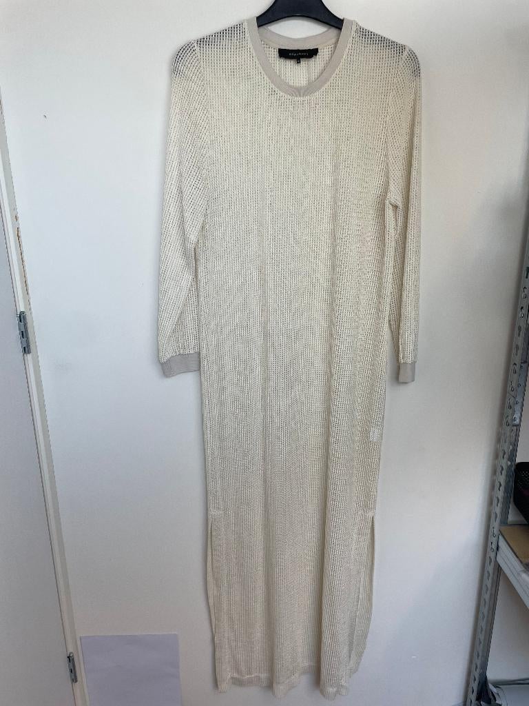 Graumann maxi jurk maat M creme ajour gebreid rechtvallend, Kleding | Dames, Jurken, Zo goed als nieuw, Maat 38/40 (M), Beige