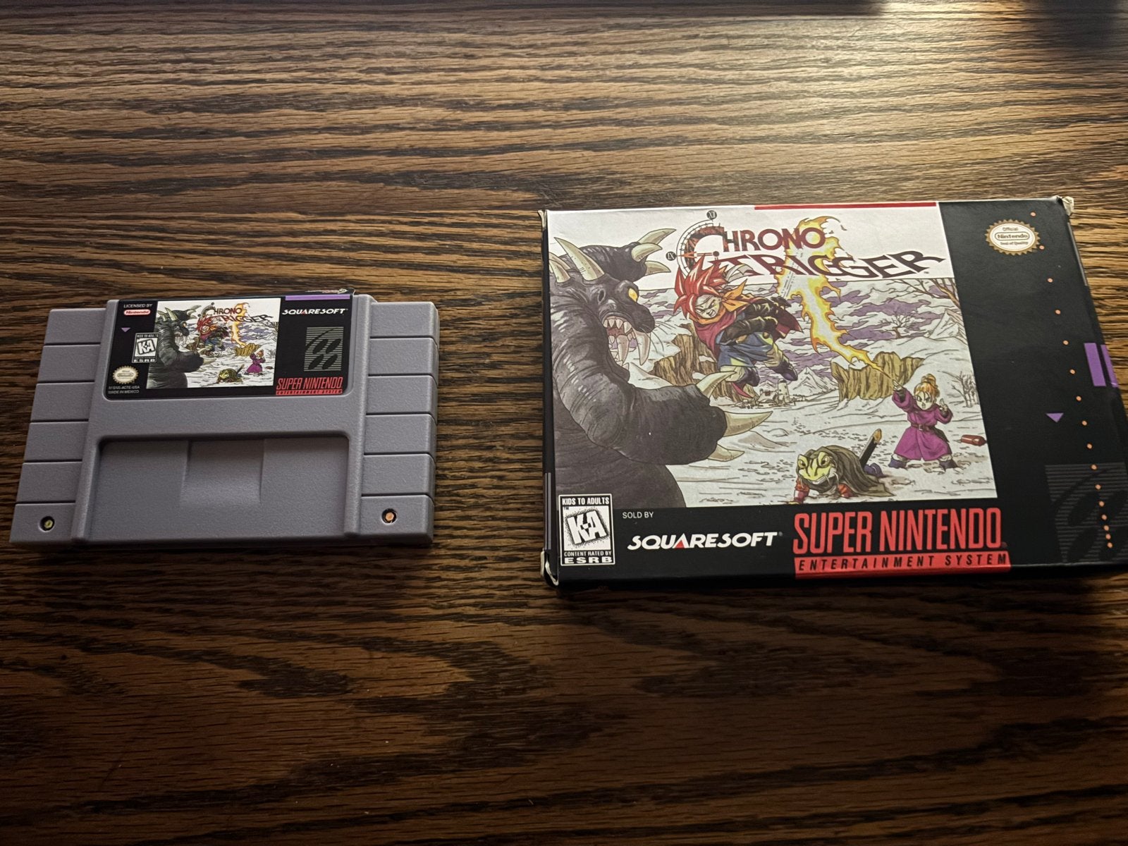 Chrono Trigger SNES - Compleet met doos en cartridge, Ophalen of Verzenden, Gebruikt, Zonder controller, Met games