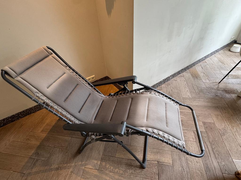 2 Inklapbare comfortabele tuin-lig stoelen., Tuin en Terras, Tuinstoelen, Gebruikt, Aluminium, Ophalen