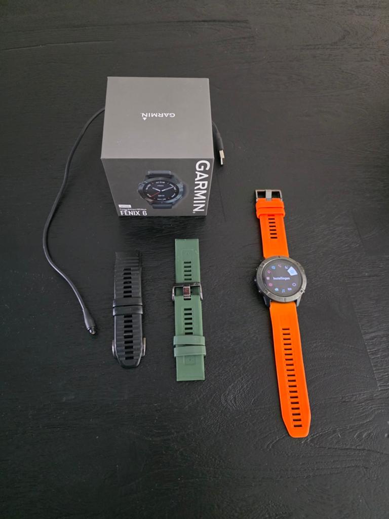 Garmin Fenix 6 X Sapphire 47mm, Ophalen of Verzenden, Zo goed als nieuw, Zwart, Android