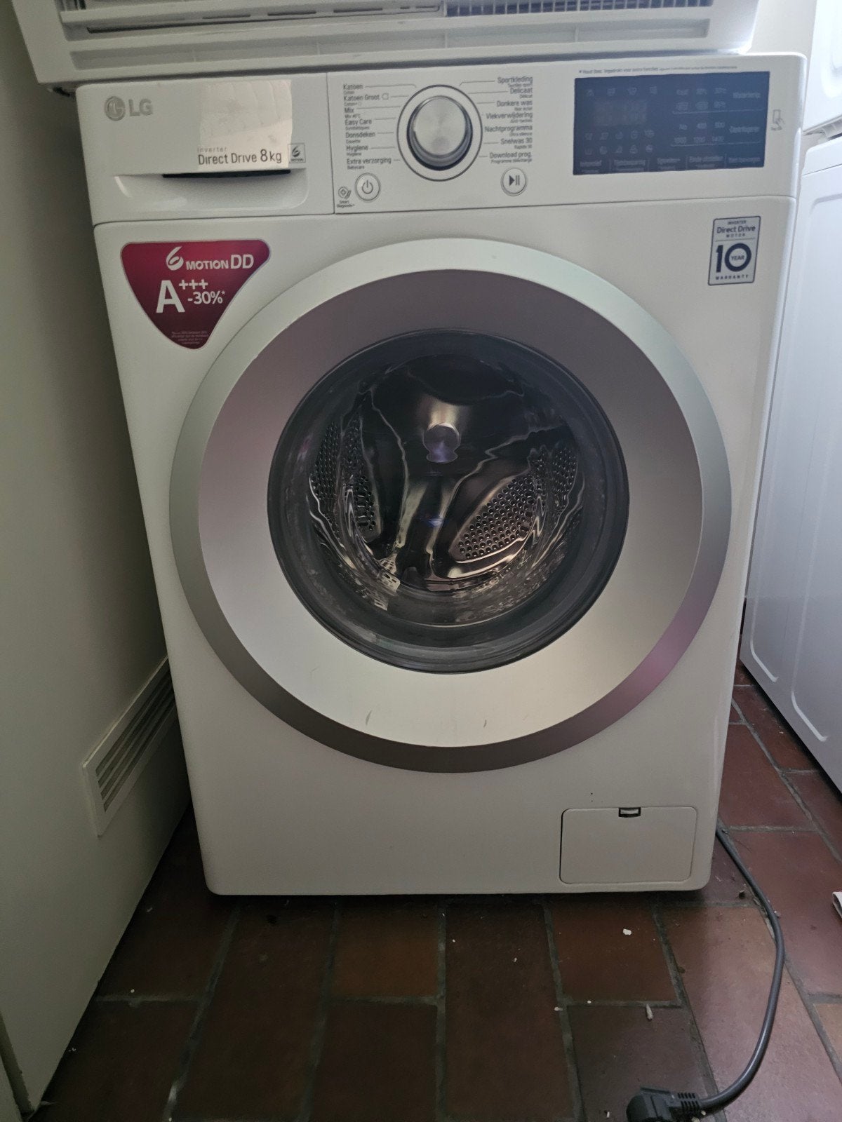 LG Fh4j5tn8 - Wasmachine - 8 kg - 1400 tpm - Direct Drive, Witgoed en Apparatuur, Ophalen, 6 tot 8 kg, Gebruikt, 1600 toeren of meer
