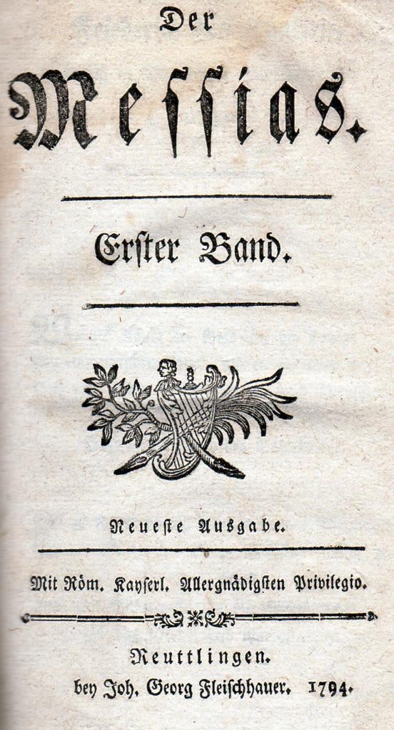 Klopstock, Friedrich Gottlieb - Der Messias (1794), Antiek en Kunst, Antiek | Boeken en Bijbels, Ophalen of Verzenden