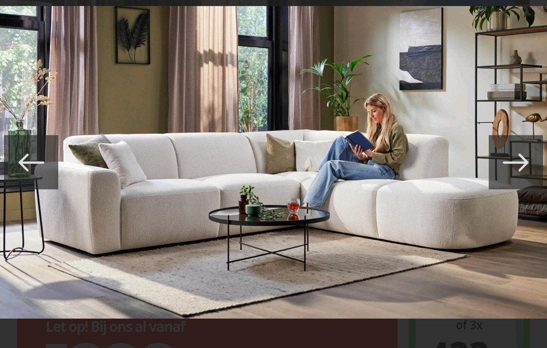 Nora bank / sofa van Seats and Sofas NIEUW, Huis en Inrichting, Banken | Bankstellen, 250 tot 300 cm, 100 tot 125 cm, Hoekbank